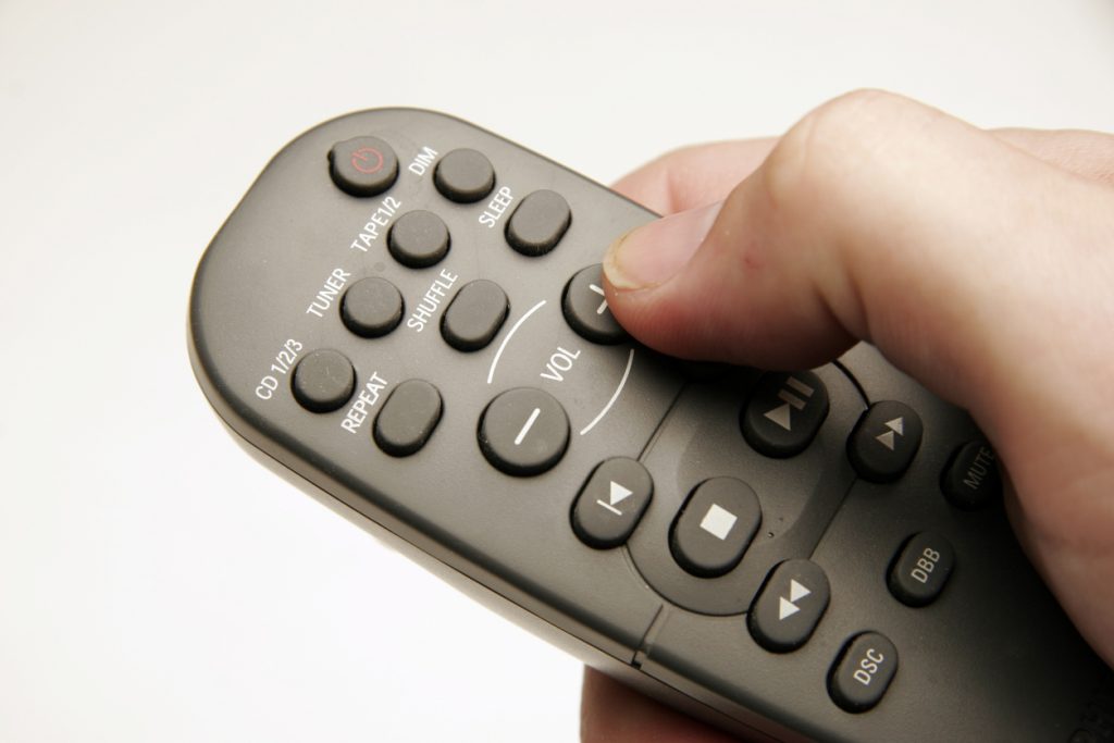 Mute button for TV on remote