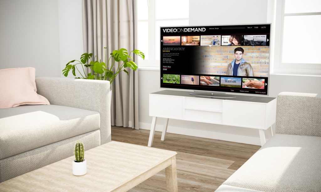 Hisense TV set up in a modern lounge