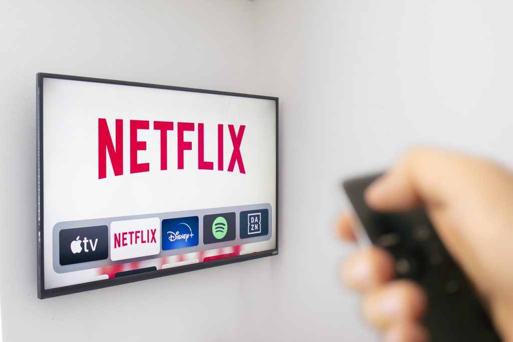 Netflix and other streaming services on an 8K television